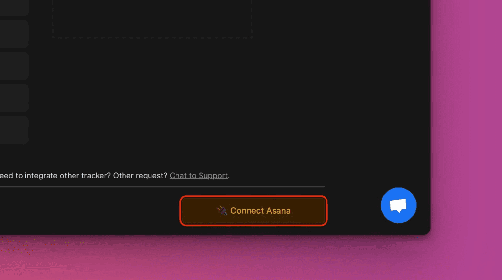 Кнопка подключения Asana