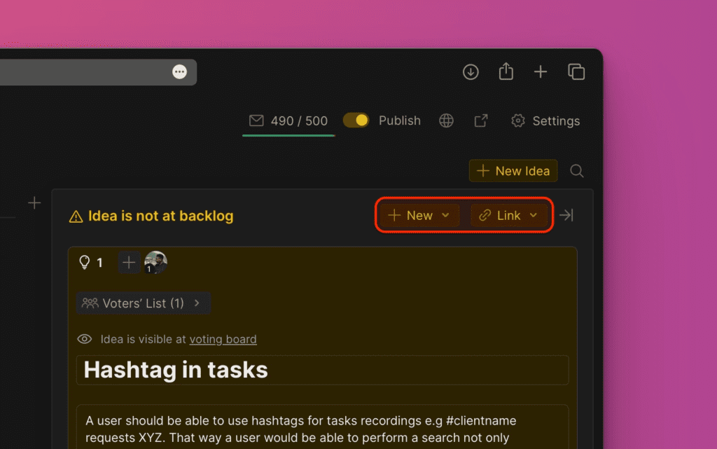Опция Add as new issue