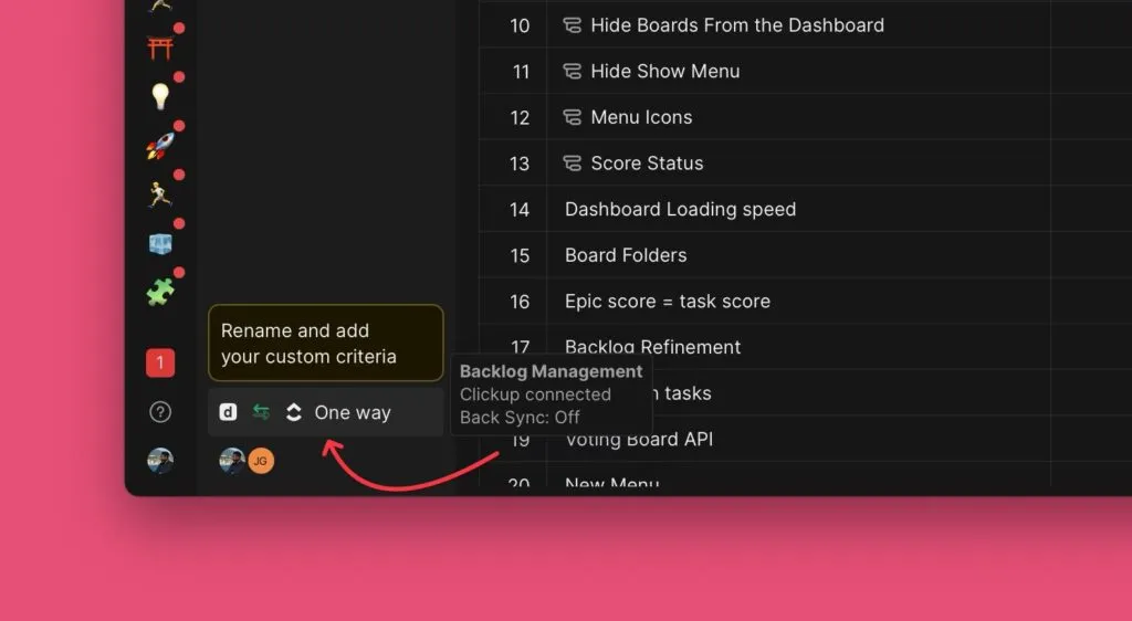 Иконка синхронизации в левом нижнем углу