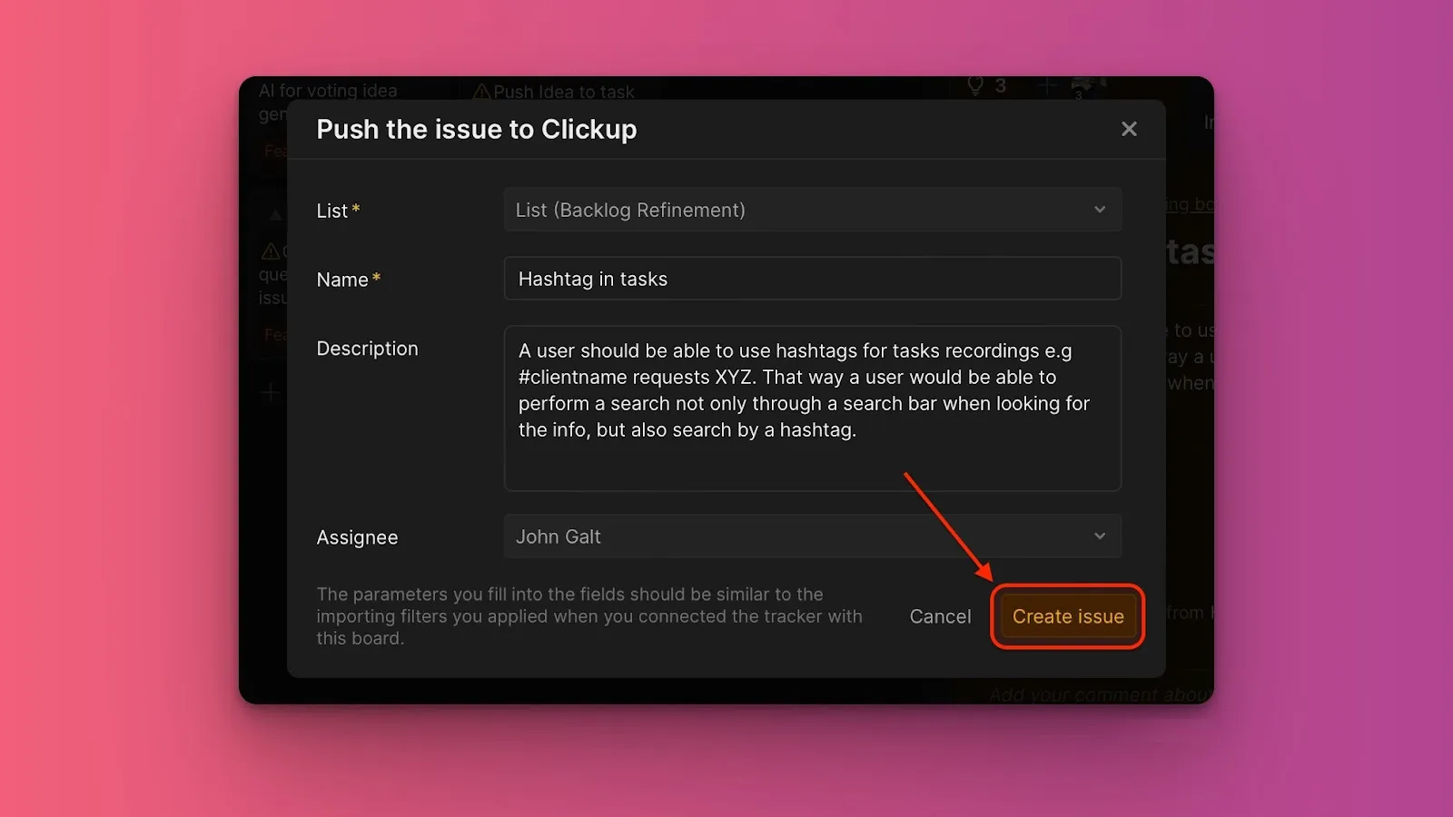Подтверждение, что Задача создана в обеих системах