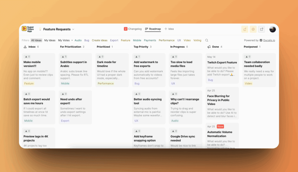 Представление Публичного роадмапа для внешних пользователей