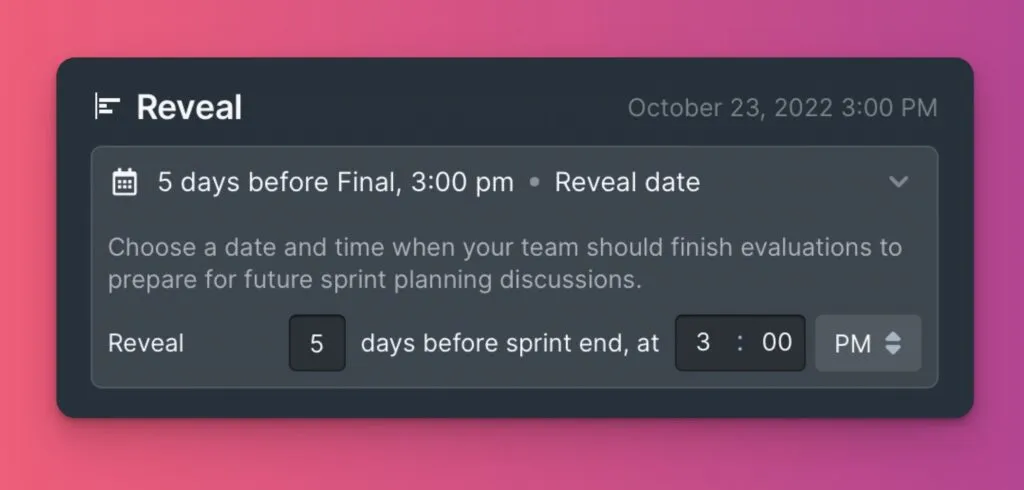 Расположение кнопки Reveal scores (Раскрыть оценки)