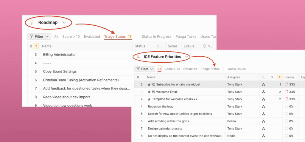 Панель закреплённого фильтра, видимая всем пользователям