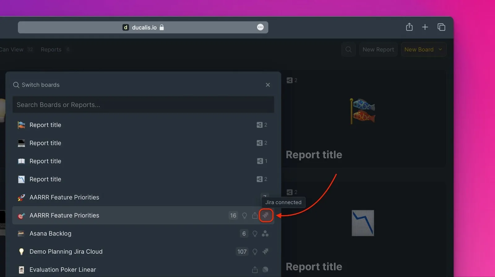 Индикатор подключения к таск трекеру