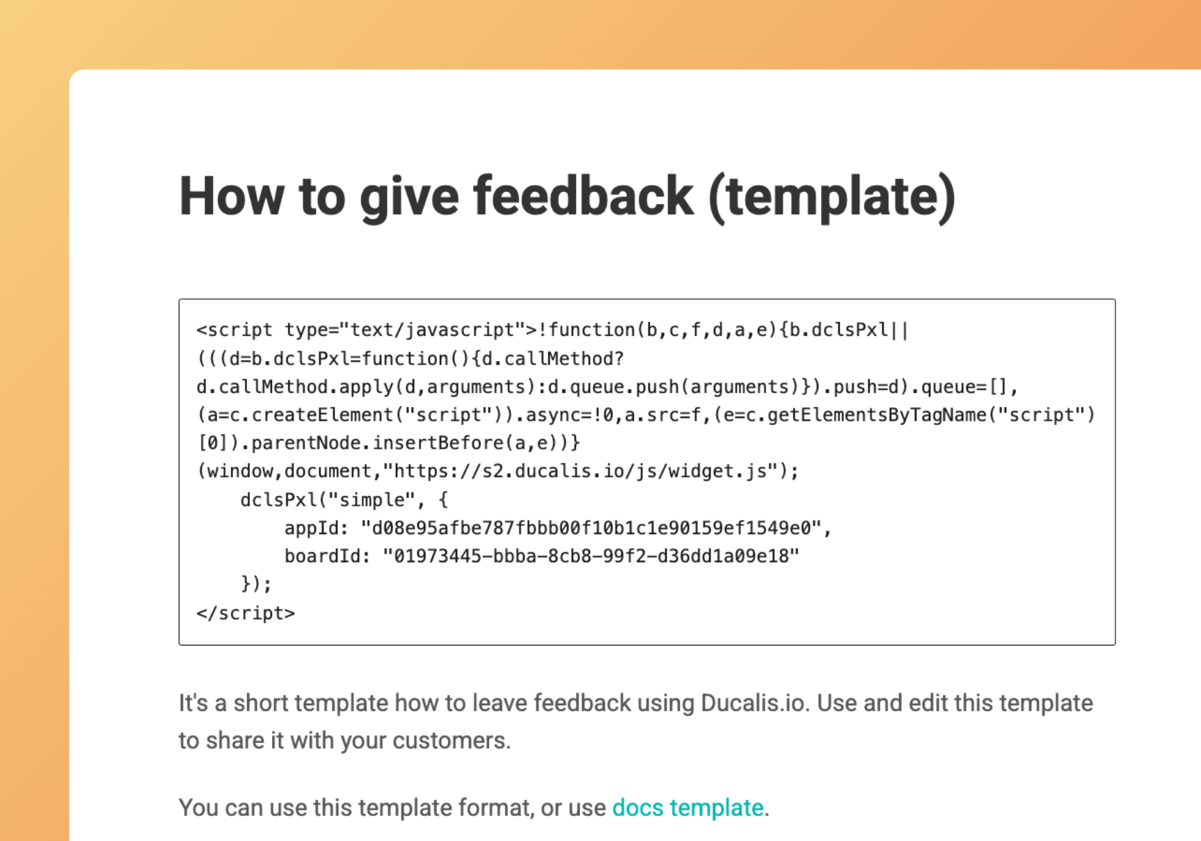 Код виджета, вставленный в HTML