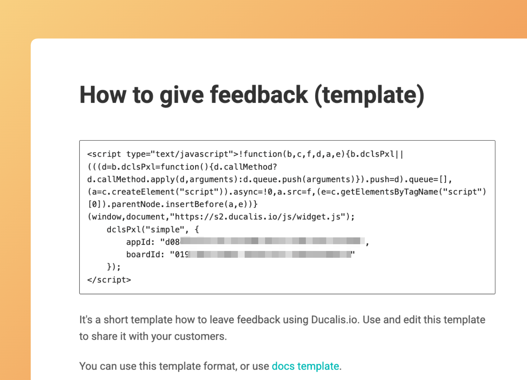Простая вставка кода
