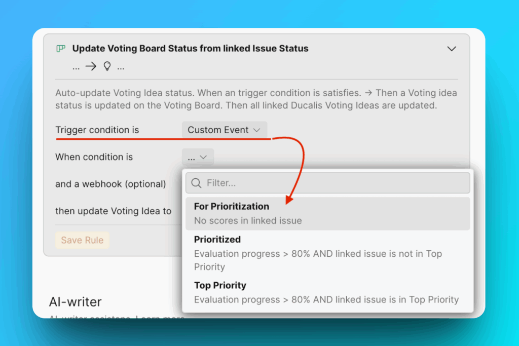 Условия кастомных событий