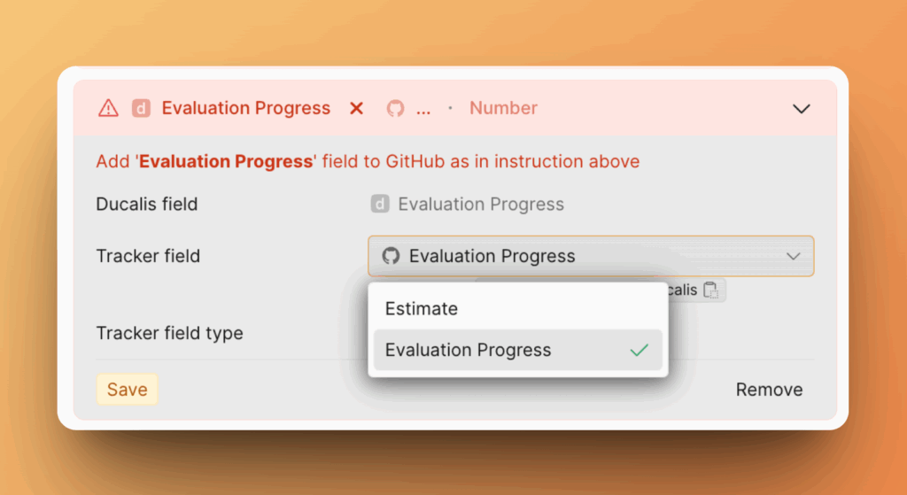 Выбор и сохранение сопоставленного поля