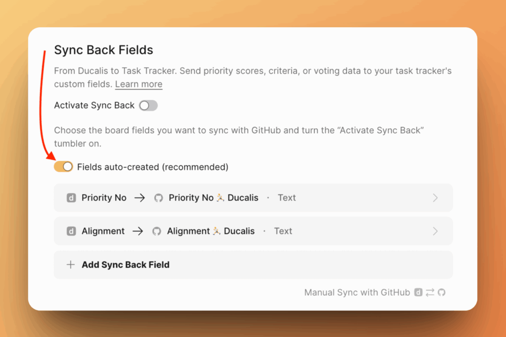 Переключатель автоматического создания полей