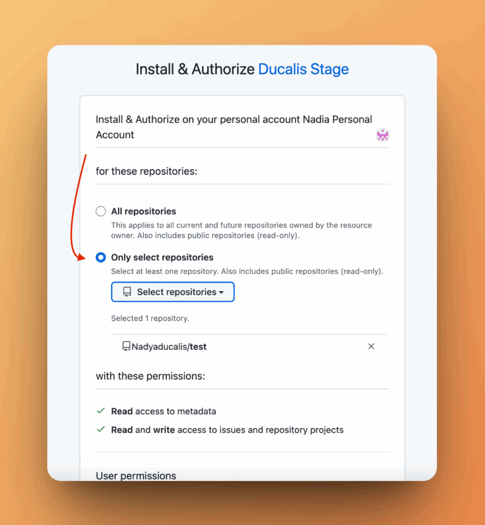 Выбор конкретных репозиториев