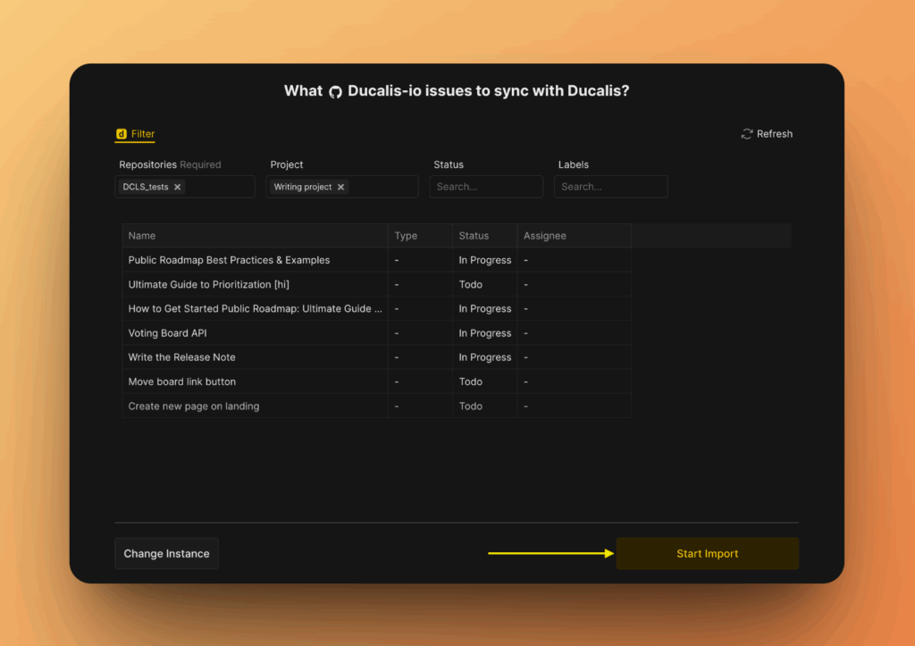 Кнопка Start import