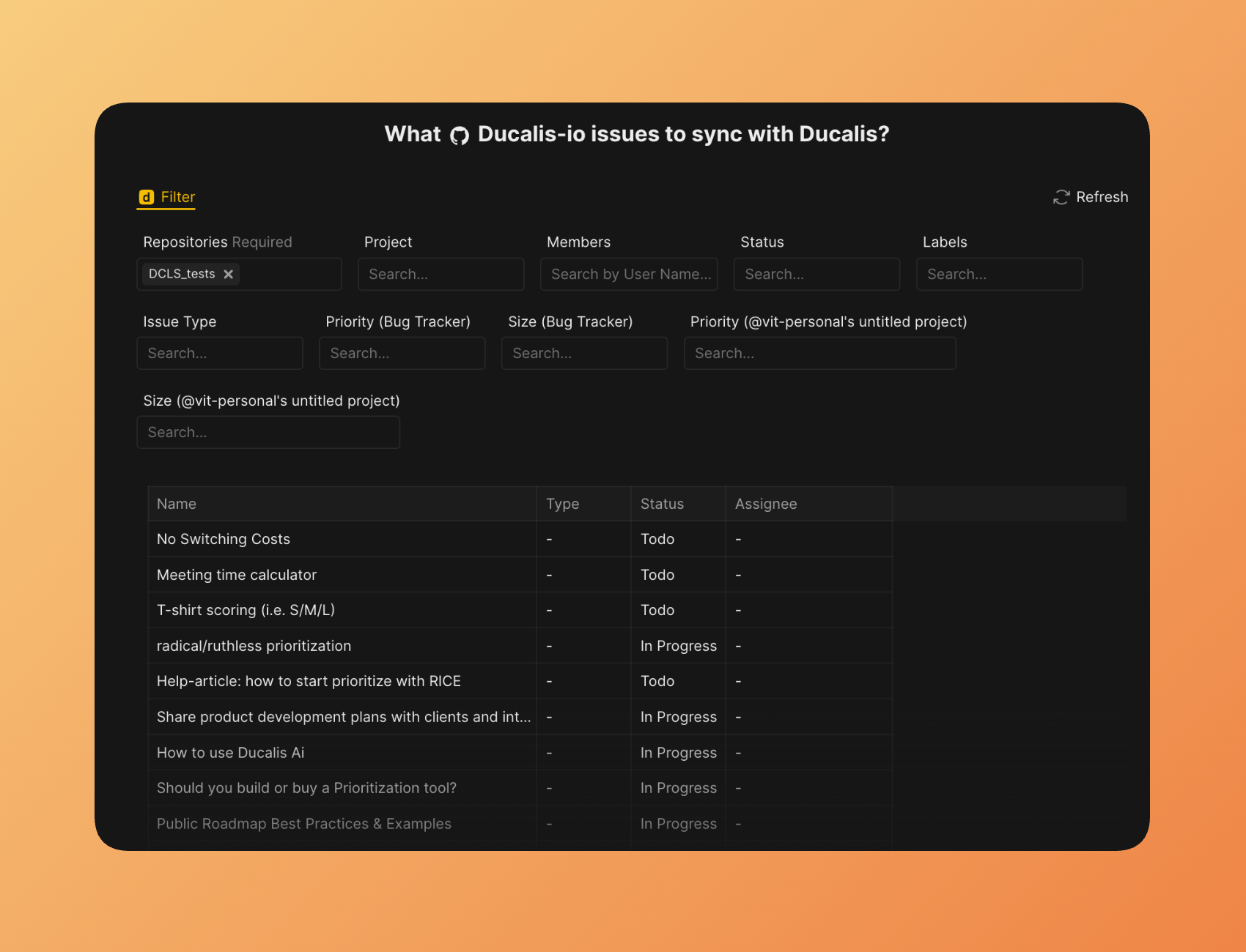 Фильтры задач