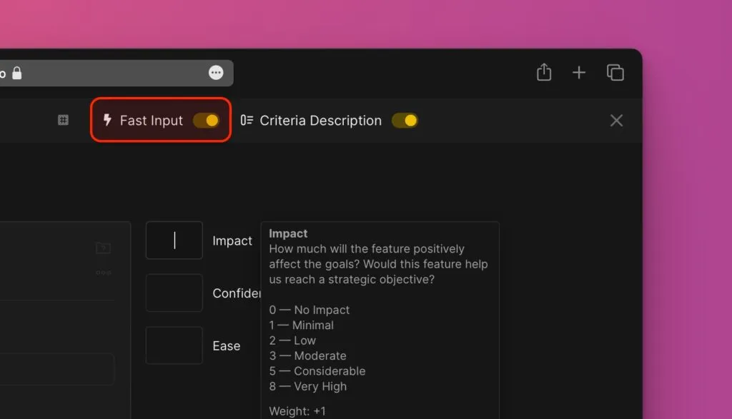 Демонстрация функции быстрого ввода