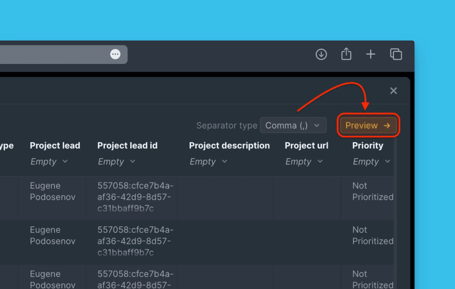 Кнопка предпросмотра