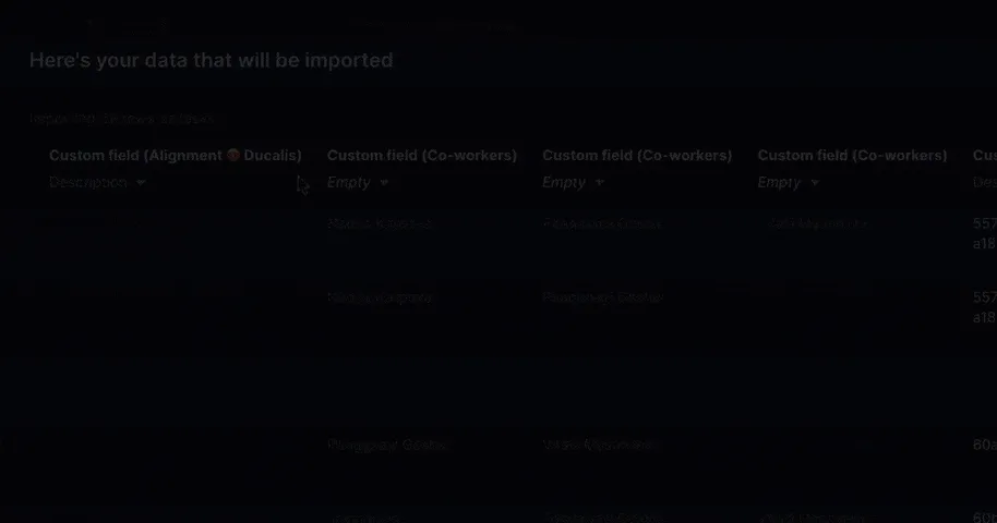 Добавление столбцов в поле описания