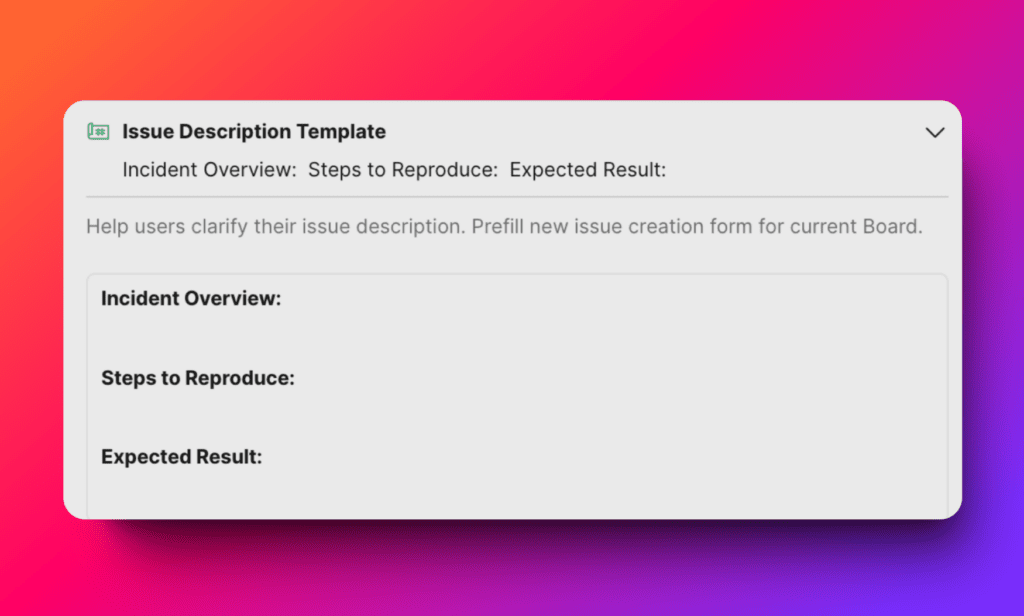 Пример шаблона для багов с кастомными полями