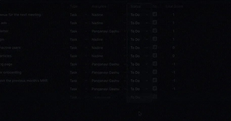 Создание нового статуса из таблицы