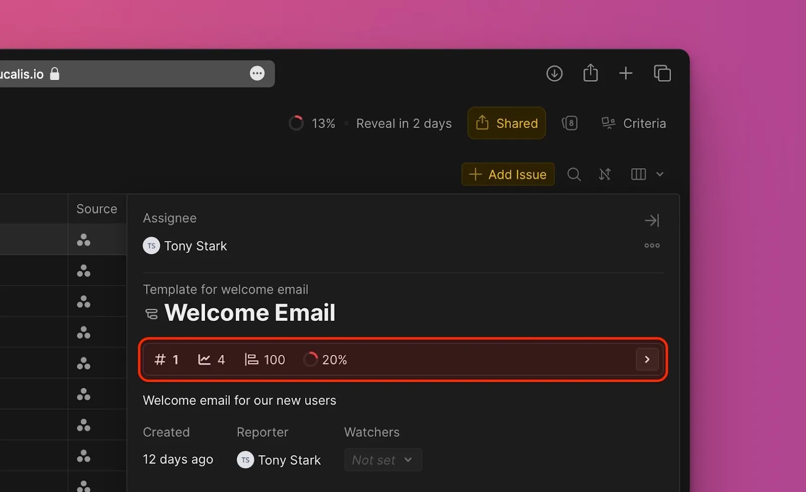 Блок переоценки в карточке задачи