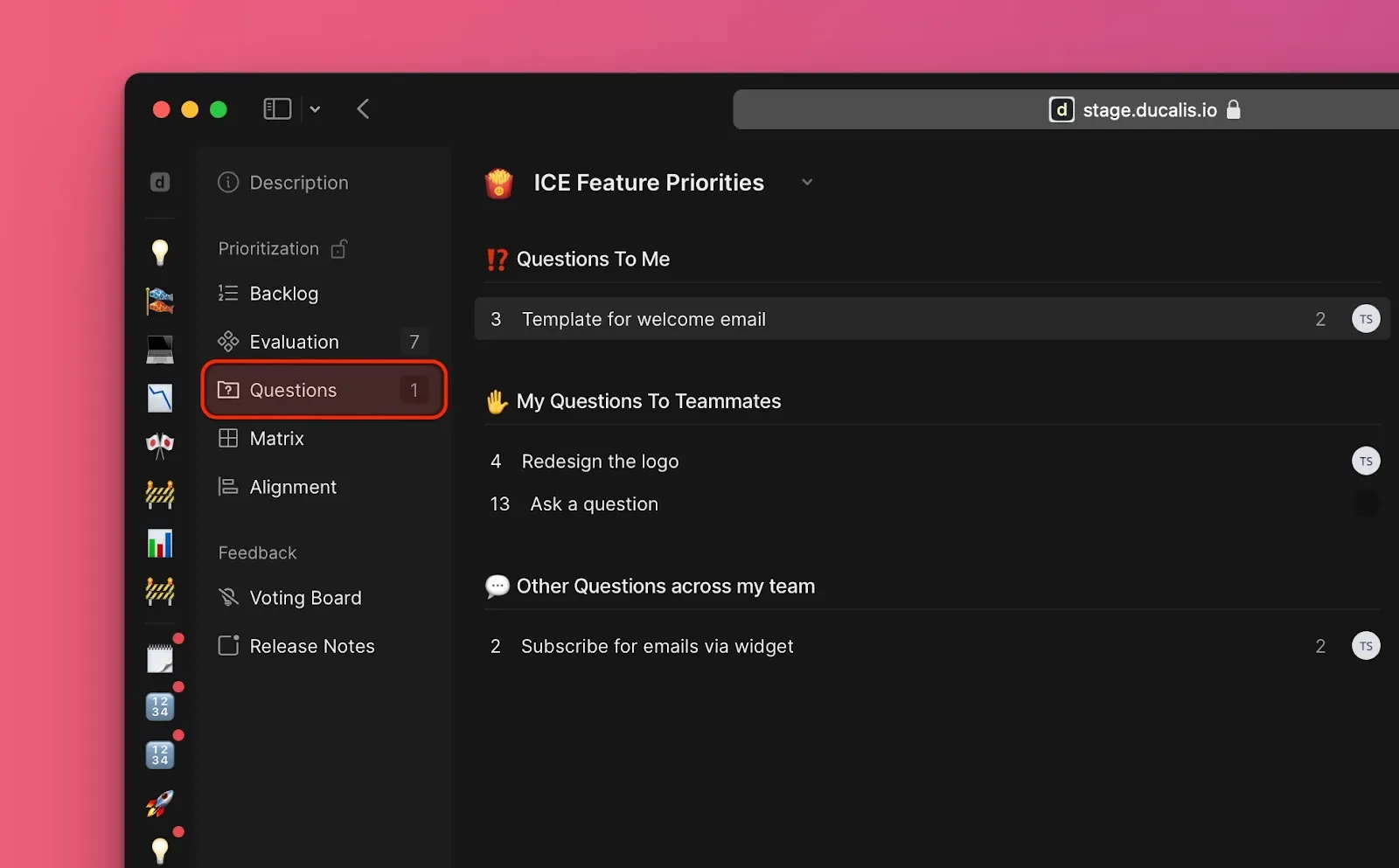 Страница вопросов со всеми обсуждениями