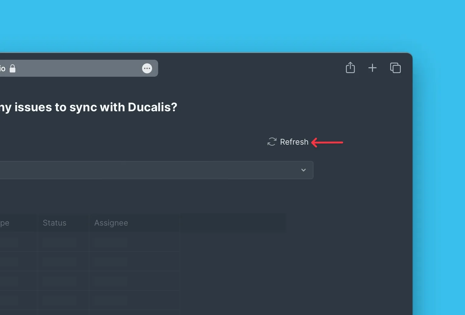Кнопка обновления фильтров