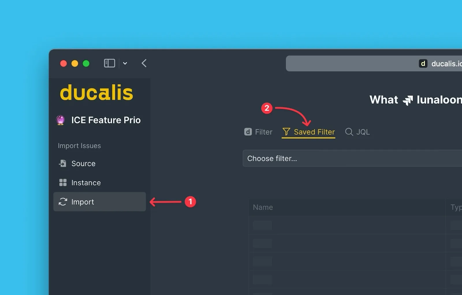 Опция сохранённых фильтров
