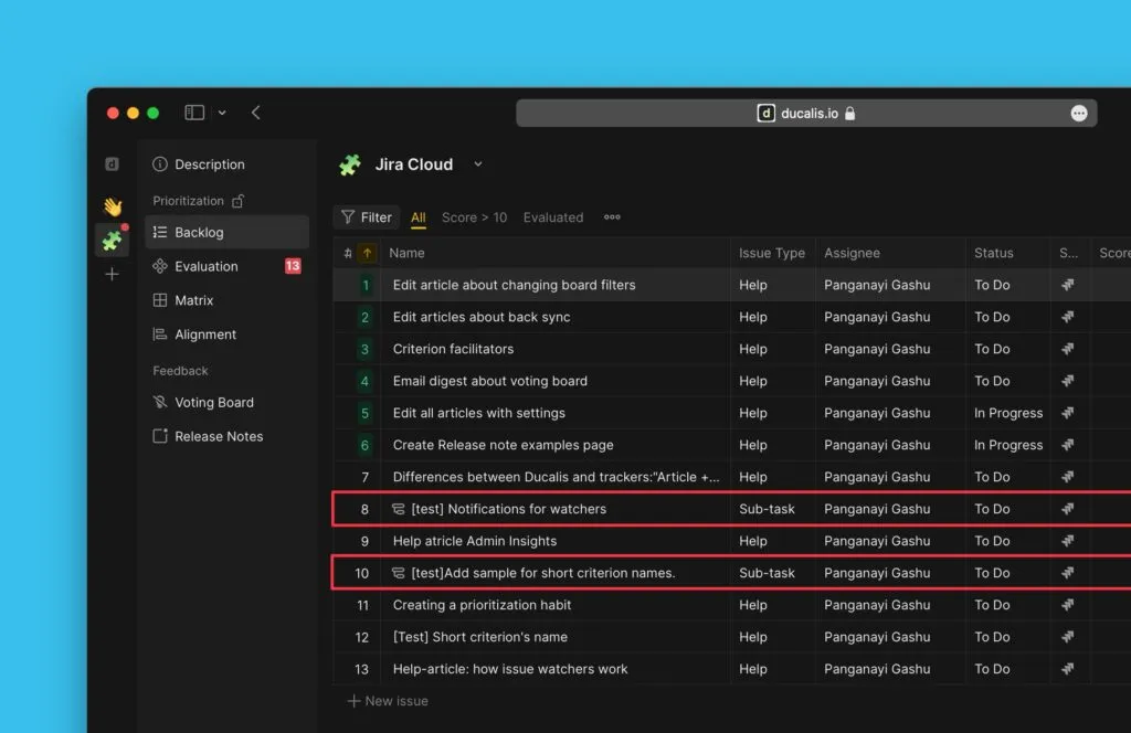Иконка подзадачи в списке задач