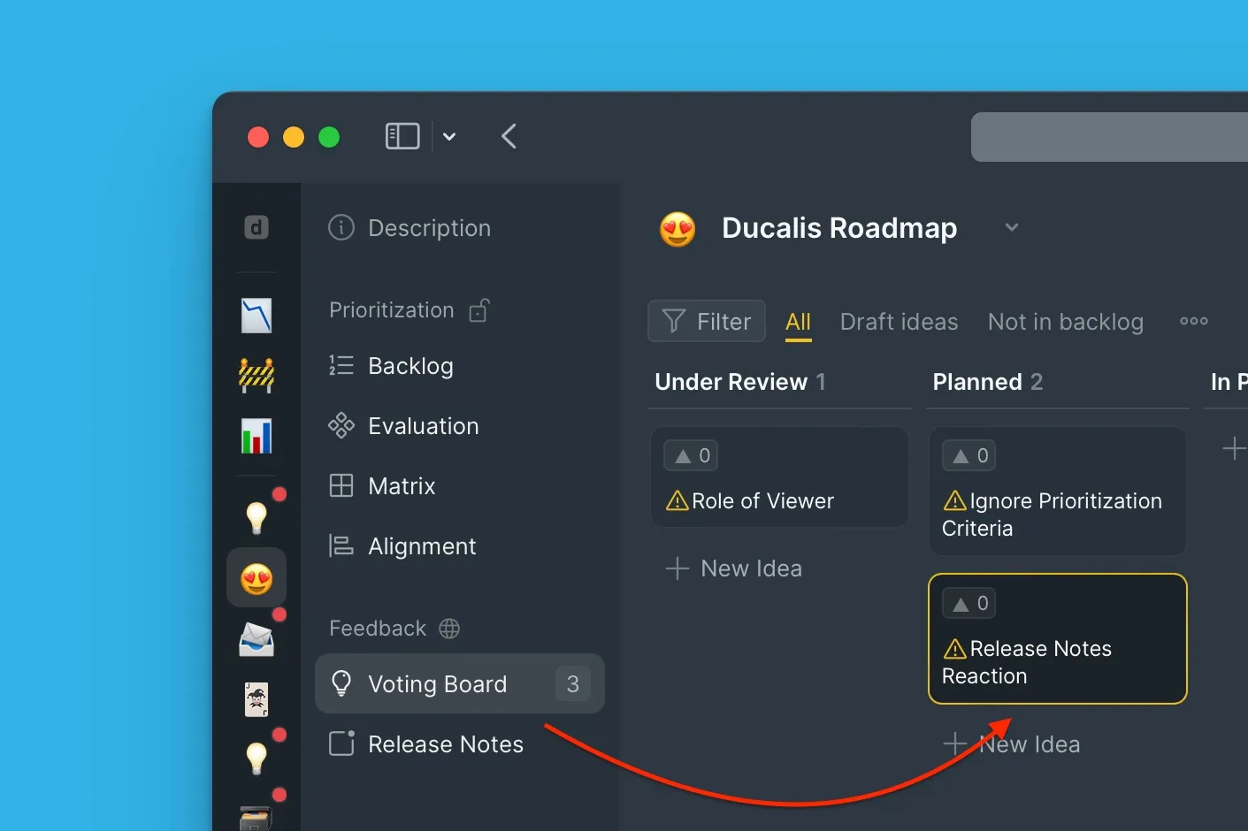 Доска идей с идеями