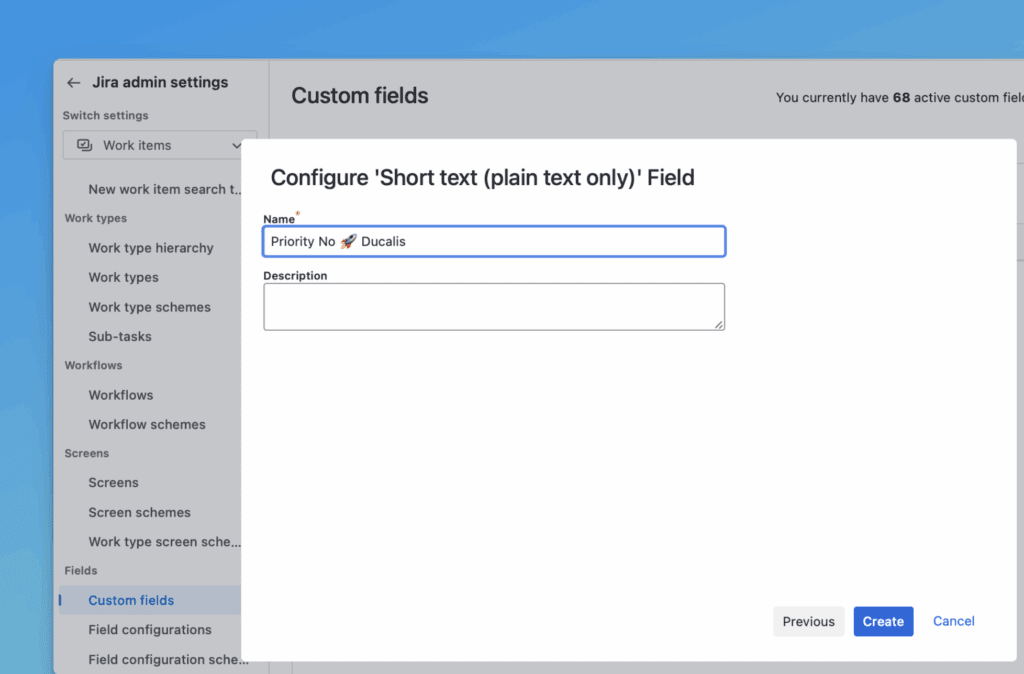 Вставка названия поля в Jira