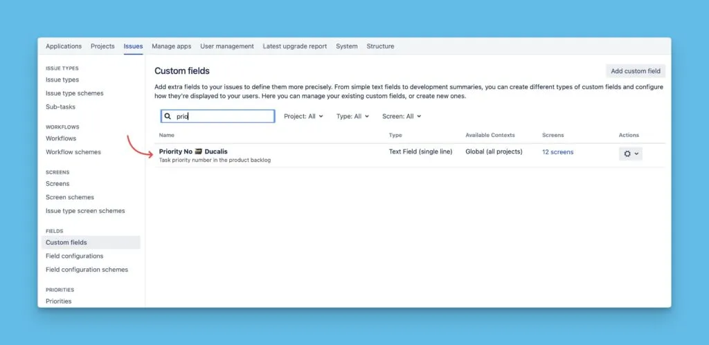 Обновлённое кастомное поле с новым названием