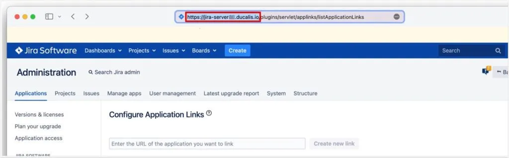 Расположение Base URL в Jira Server
