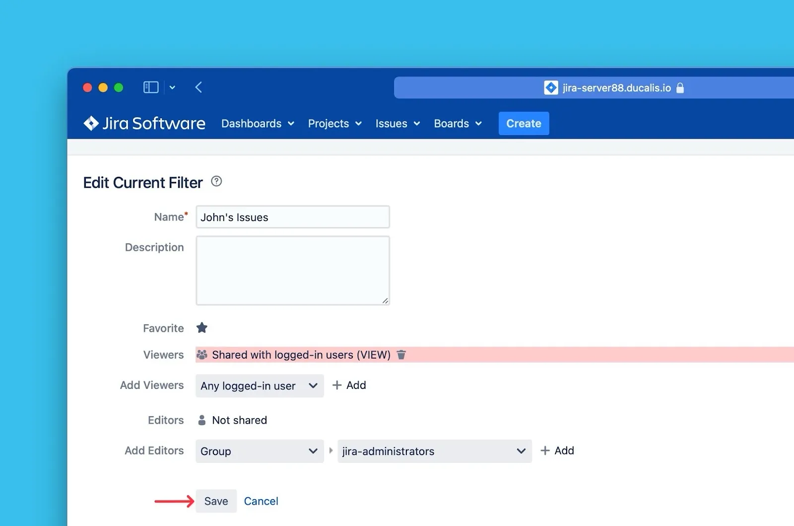 Кнопка сохранения