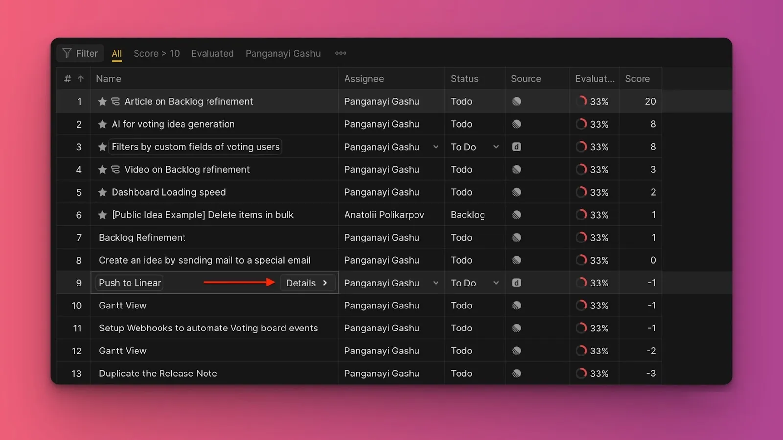 Кнопка Details