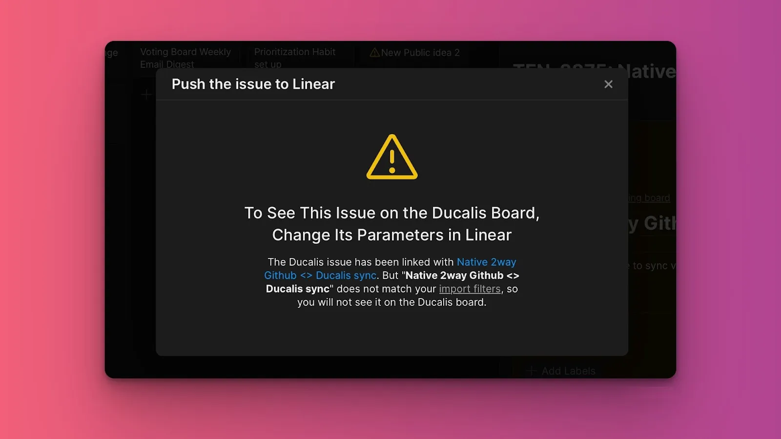 Задача синхронизирована с Доской