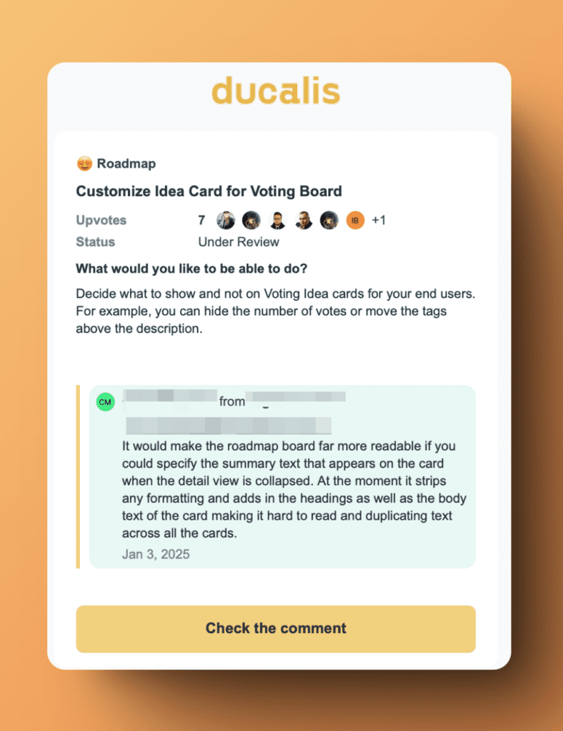 Уведомление о комментарии
