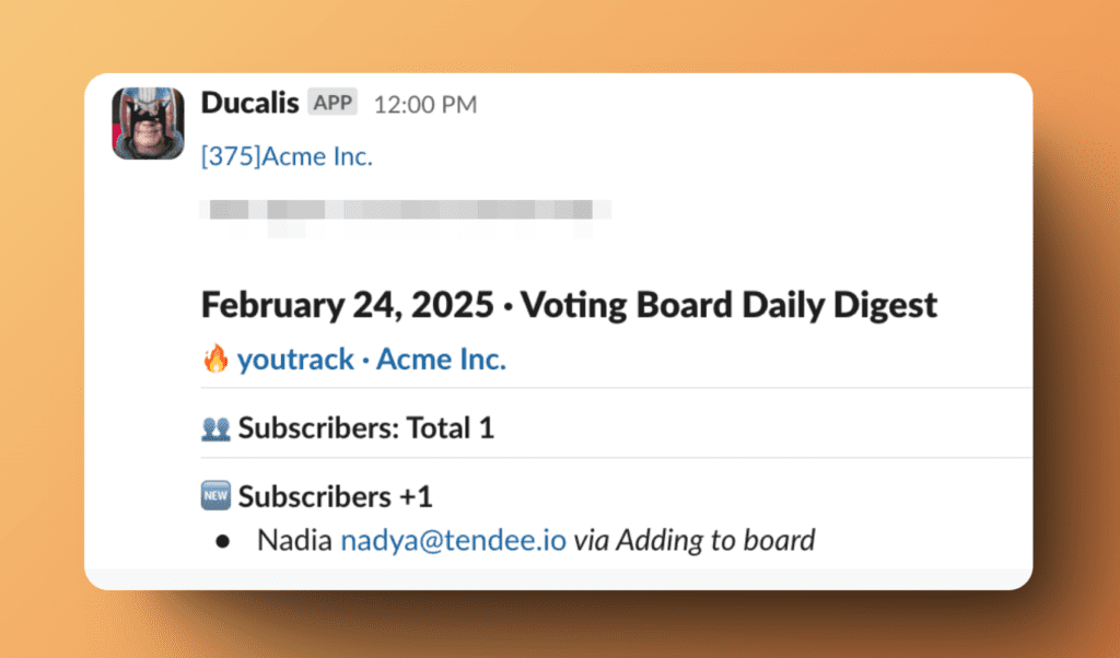 Пример уведомления с ежедневной сводкой