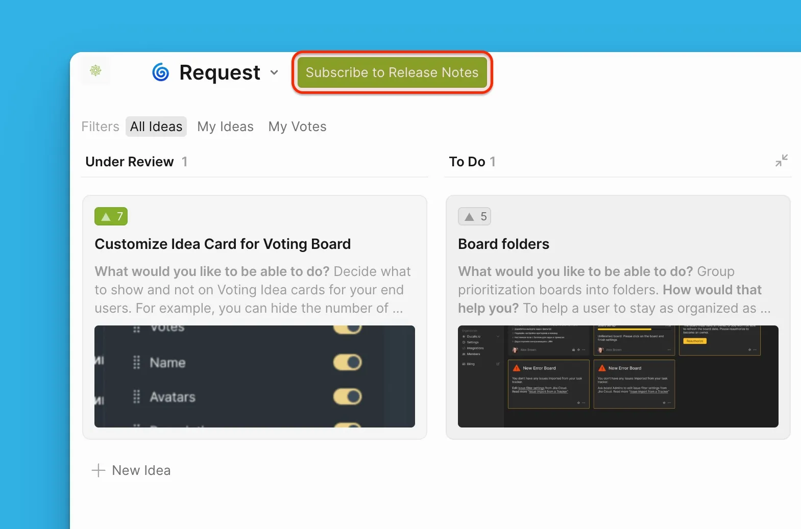 Раздел подписки на релиз ноутсы