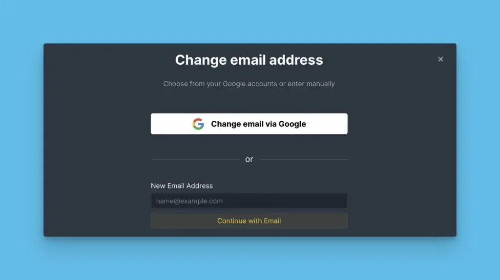 Поле ввода email