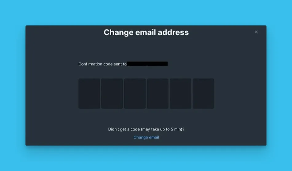 Ввод кода подтверждения