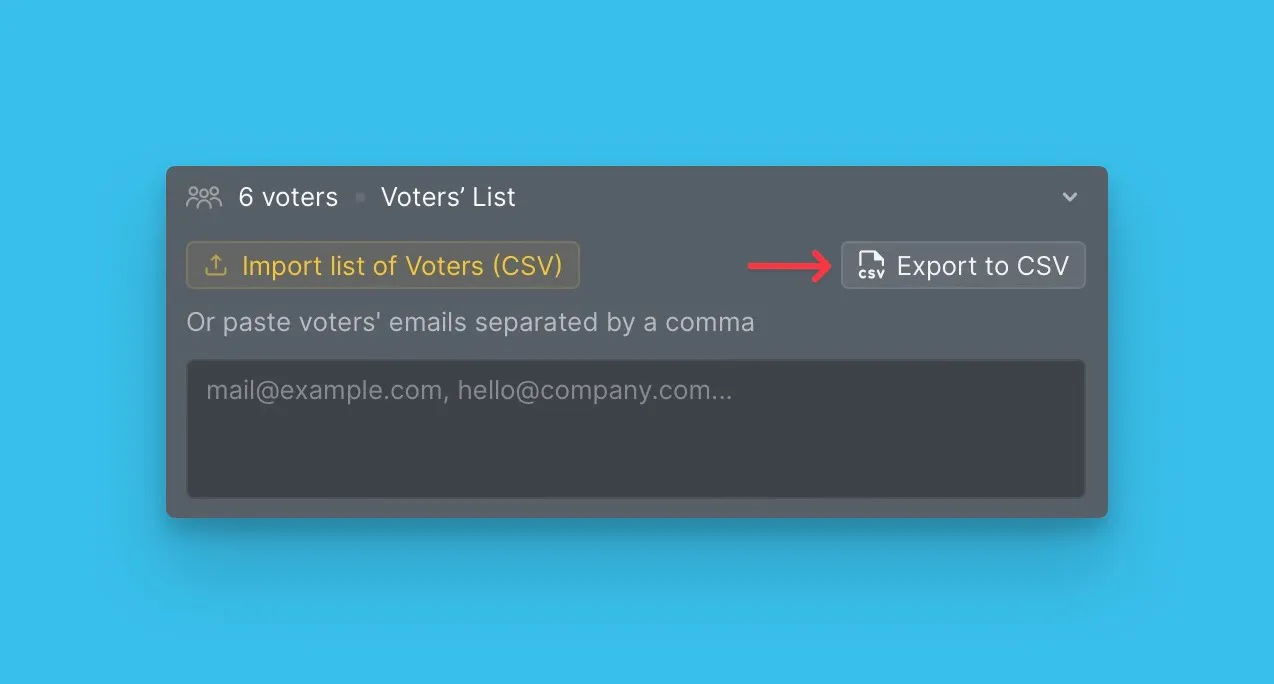 Кнопка Экспорт в CSV