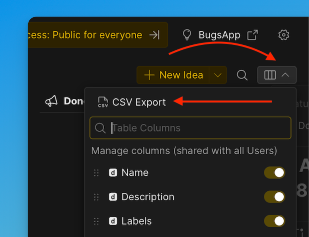 Иконка экспорта CSV