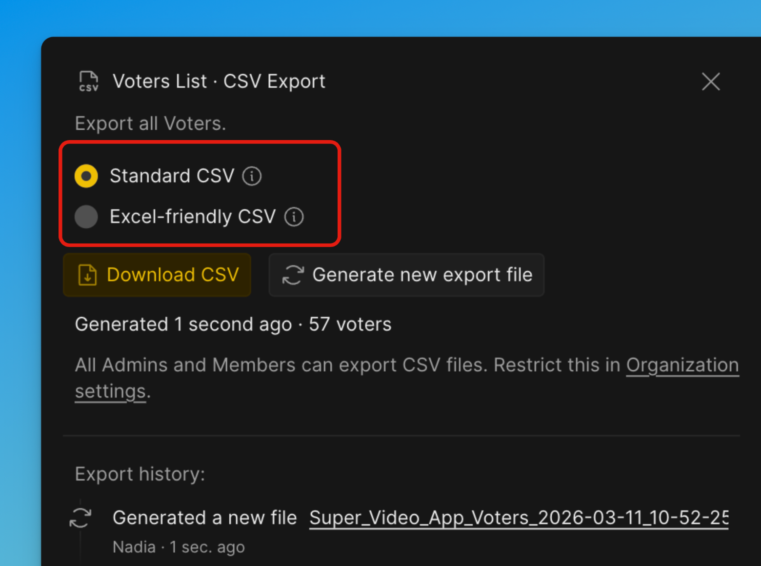 Формат CSV