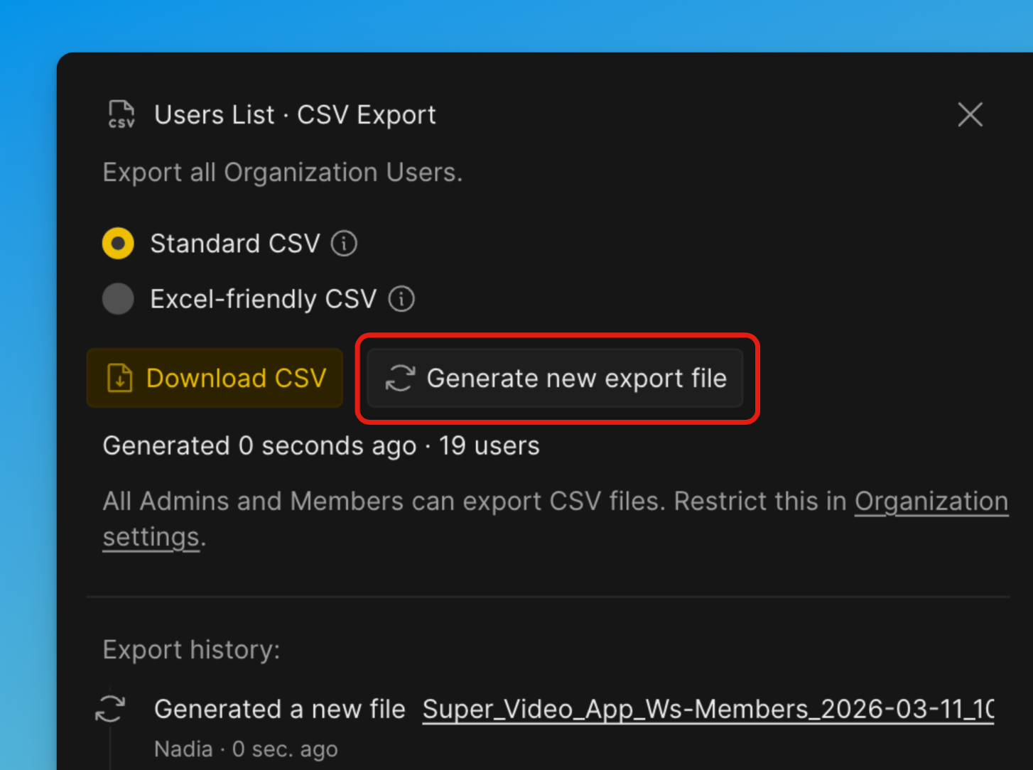 Генерация CSV-файла