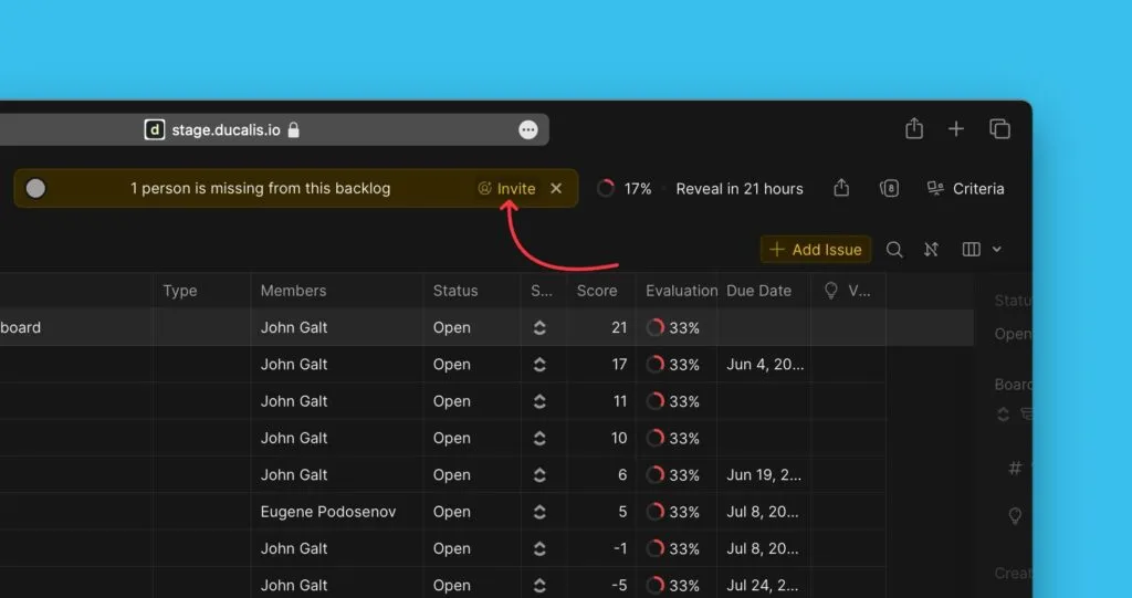 Окно подтверждения приглашения