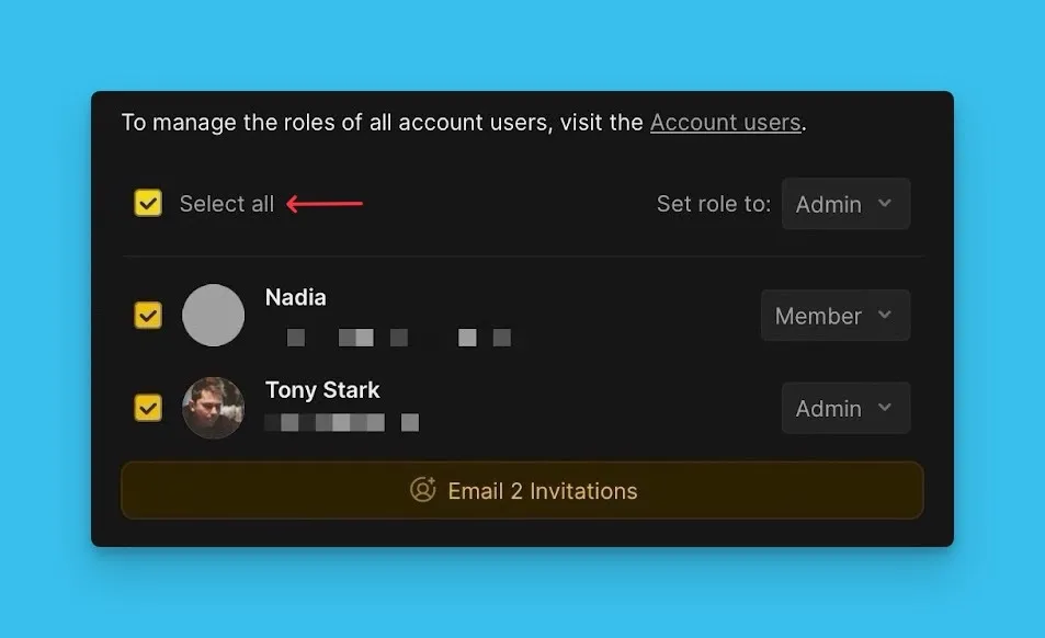 Кнопка Select All