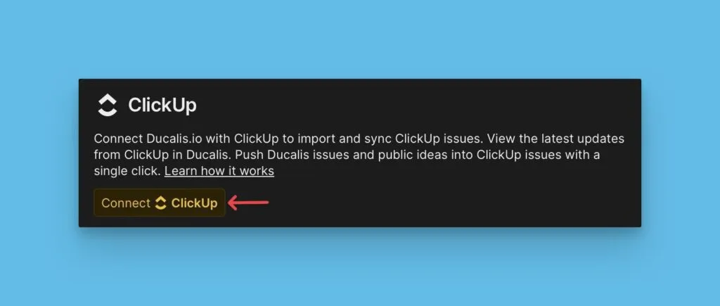 Кнопка подключения таск трекера