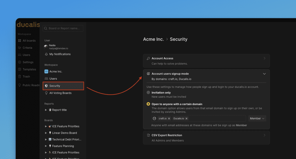 Опции режима регистрации