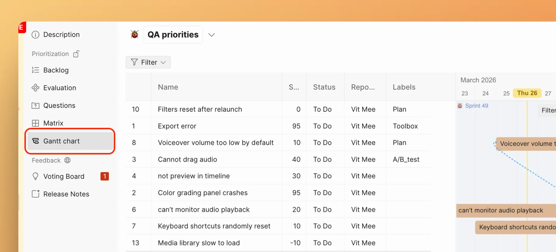 Как найти диаграмму Ганта в доске