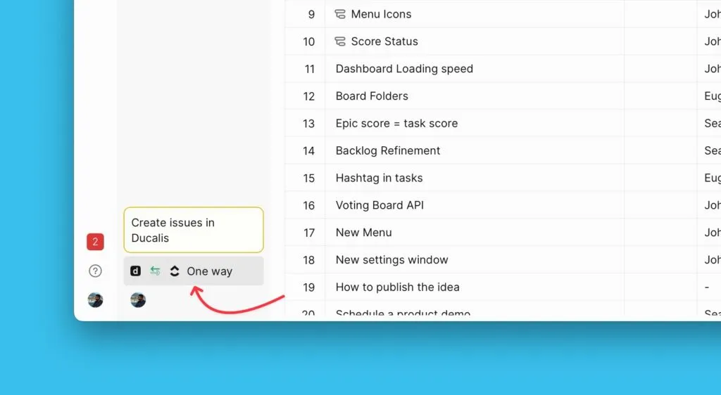Кнопка Settings на панели синка