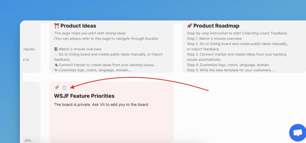 Приватная доска с иконкой замка