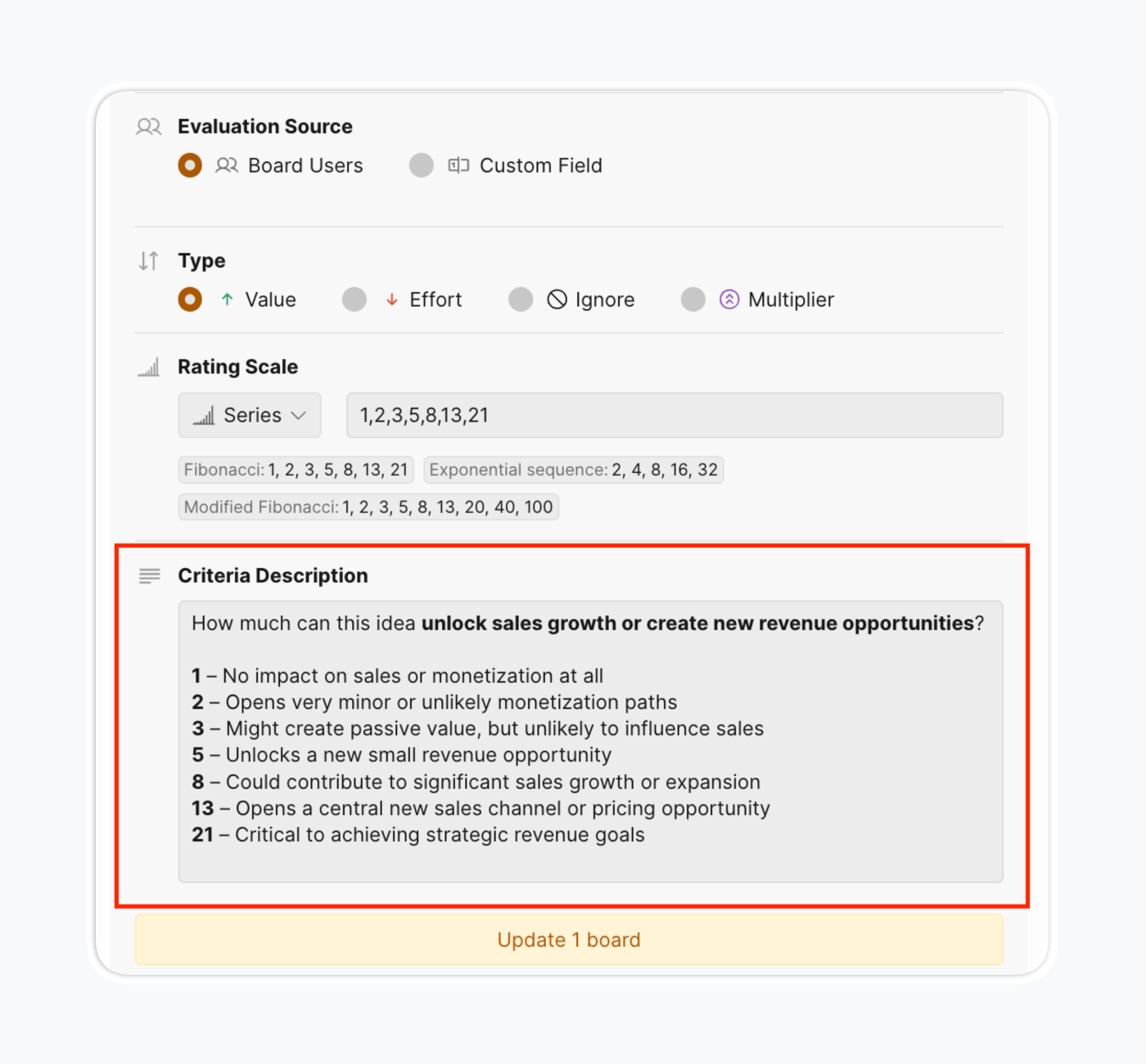 Укажите описание критериев